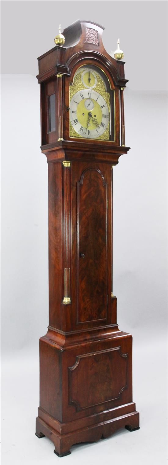 Eardley Norton of London. A George III mahogany eight day longcase clock, H.7ft 10in.